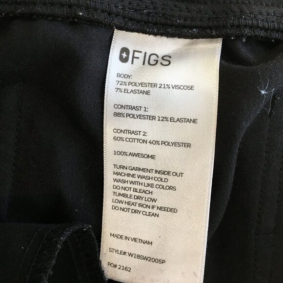 FIGS Petite Black Zamora Zip Pocket Drawstring Pull On Waist Scrubs Jogger Pant - Picture 3 of 15